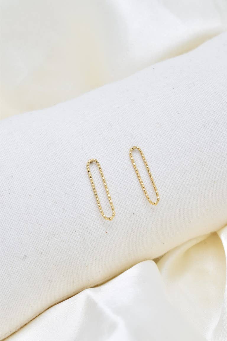 Kapyco - Vendita all'ingrosso Orecchini a cerchio - Orecchini in acciaio inox effetto martellato -BO1003702