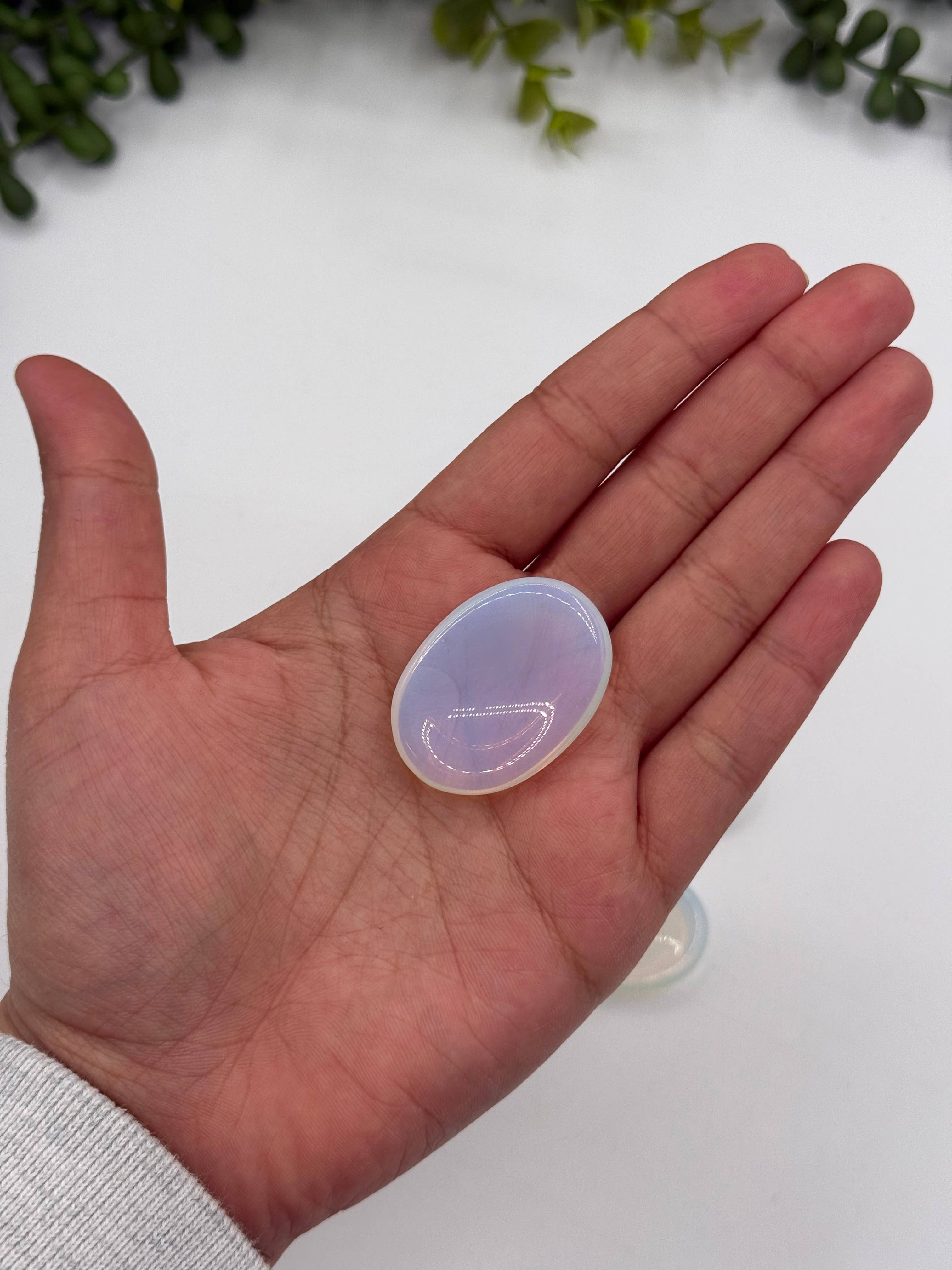 Meraki Gemstones - Wholesale Spiritual Stone/Crystal - Opalite Worry Stones 40x30x8mm3