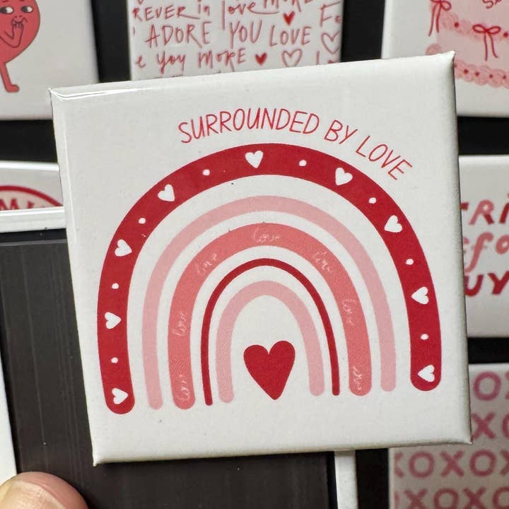 Rainbow Heart Valentine's Day Magnet for wholesale by Tieu Magnetic