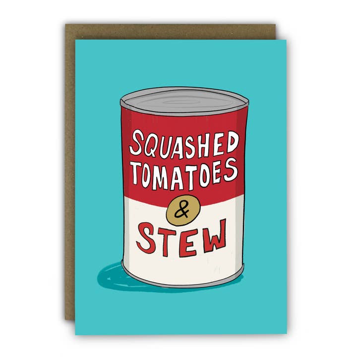RUNNING WITH SCISSORS - Wholesale Birthday Card - Funny Birthday Card - A6 - Pop Art Soup Can NEW COLOUR