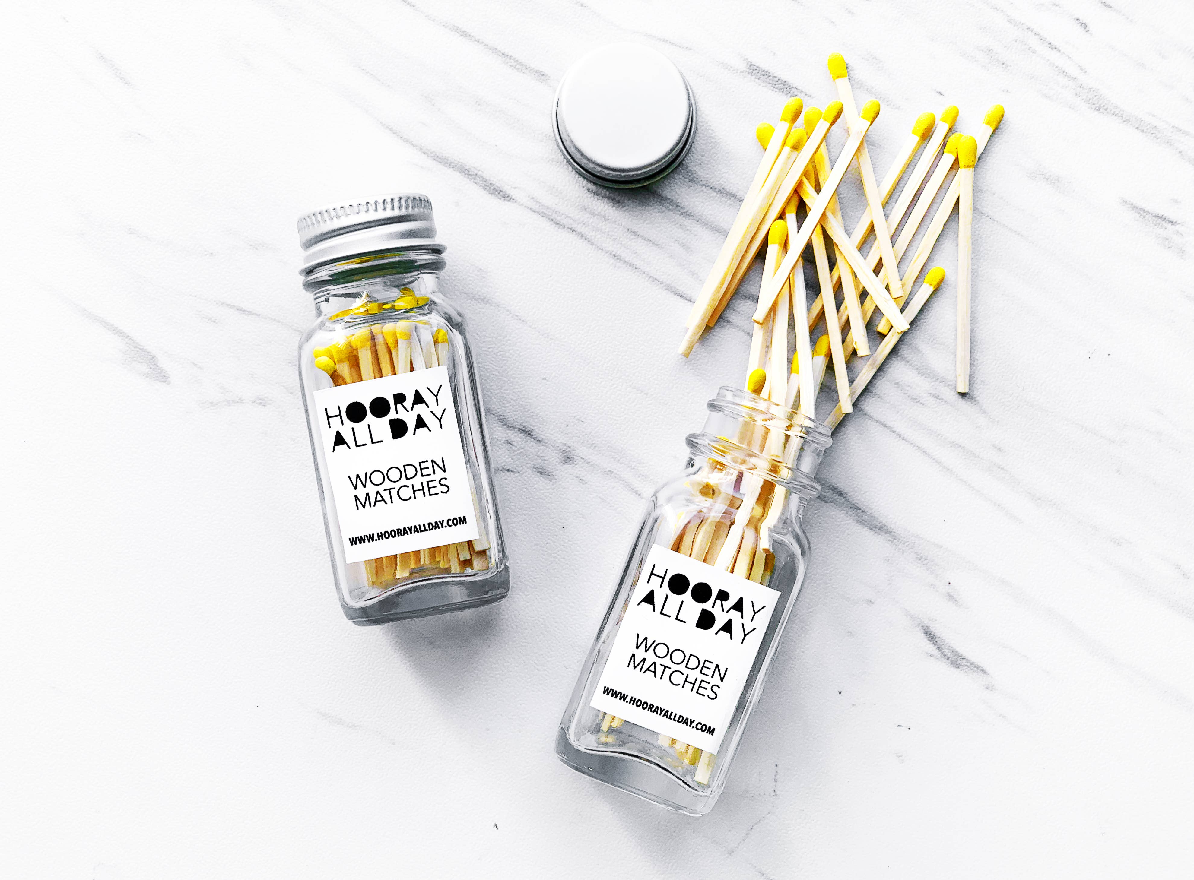 Hooray All Day - Wholesale Matches - Colorful Wooden Matches In Little Glass Bottle - New Colors!8