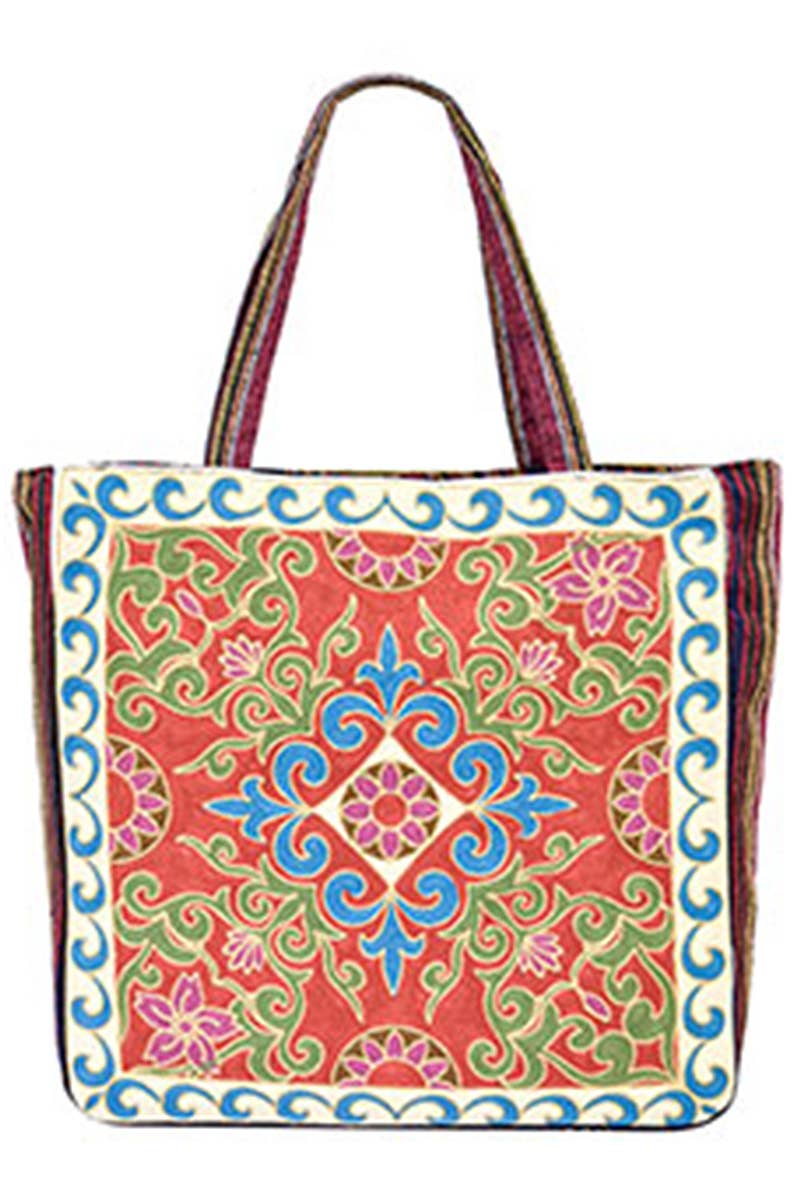 Cap Zone - Wholesale Draagtas - Dames - Draagtas van geweven canvas met wandtapijt3