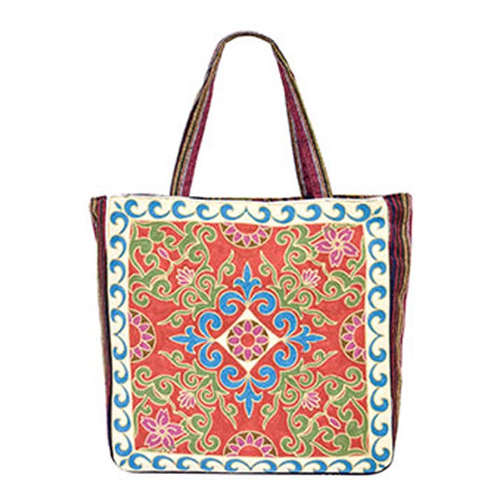 Cap Zone - Wholesale Draagtas - Dames - Draagtas van geweven canvas met wandtapijt3