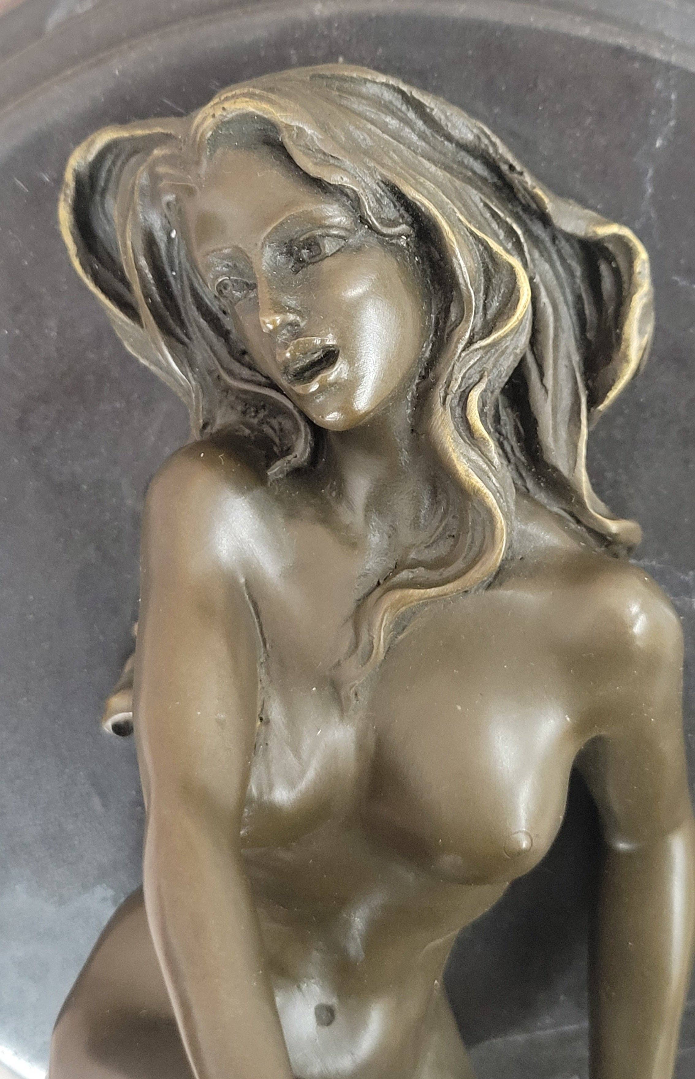 Bronzhaus - Wholesale Sculpture - Erotic Bronze Sculpture Figure Nude Girl on Her Back Art Decor6