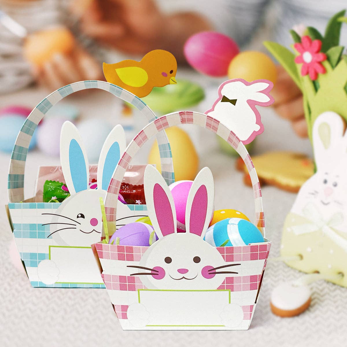 Wrapables.com - Wholesale Party Favor Bag/Box - Wrapables Easter Gift Baskets with Handle, Treat Boxes11