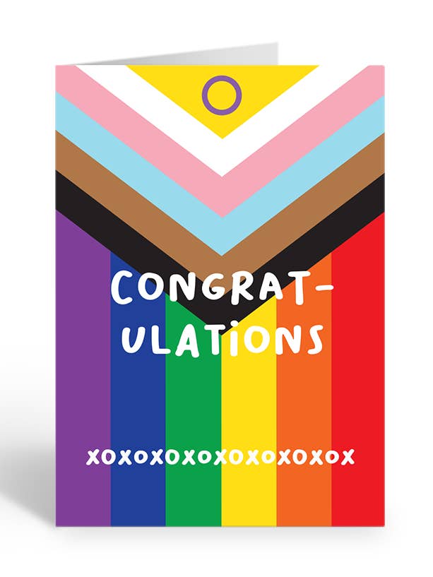 GRAT-ULATIONS XOXO gratulationskort för wholesale av Two Brides Presents