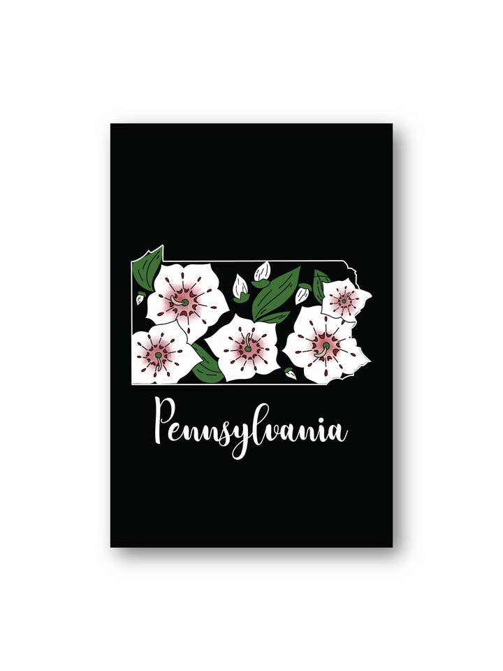 Carte postale Flower de l'État de Pennsylvanie pour la vente par The Gold Ink Press
