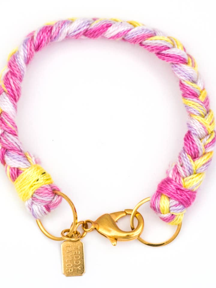Pulseira rosa jasmim - tingida à mão por atacado de Teddy Taylor Jewelry