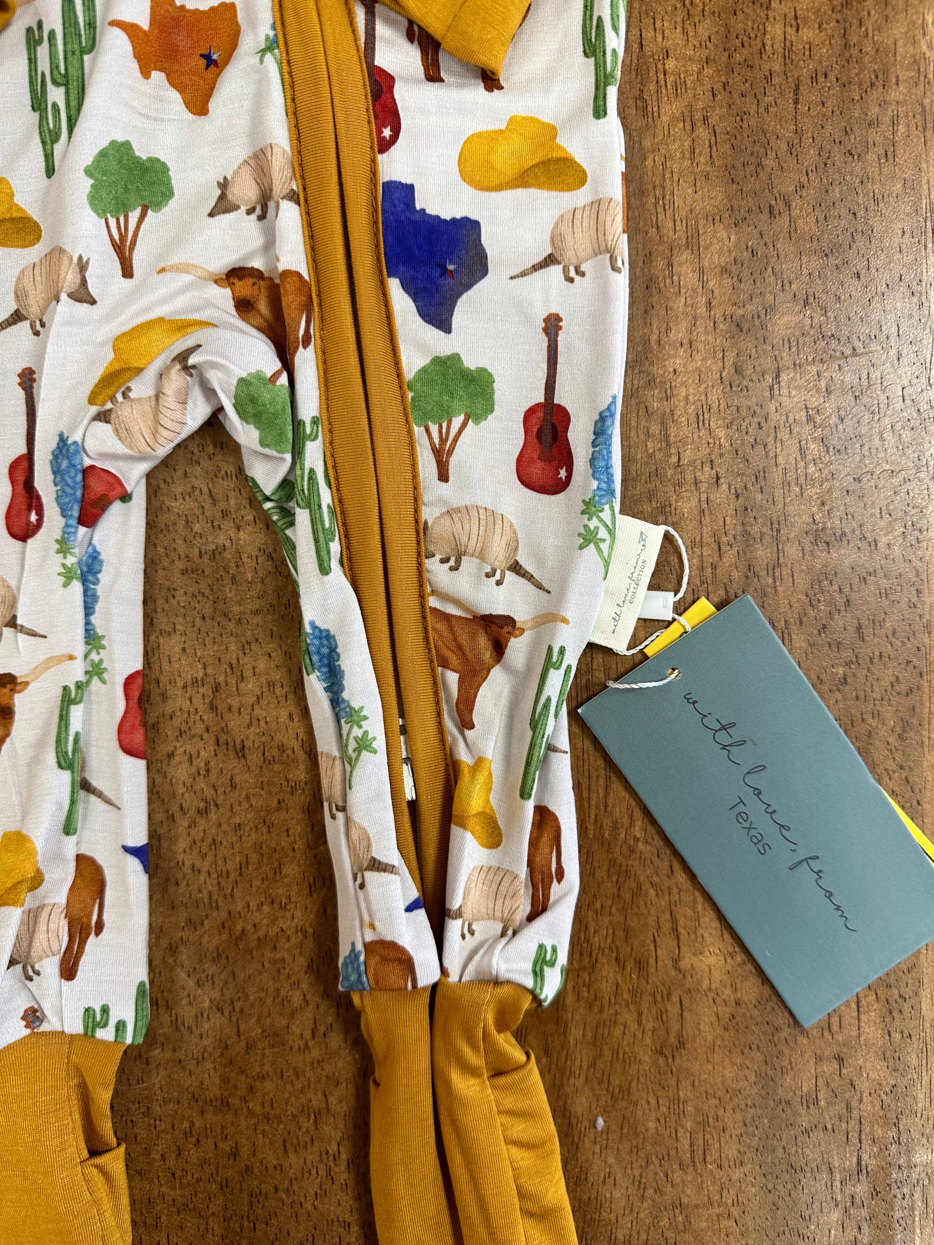 With Love, From Collection – wholesale Sleepsuit – Baby – TEXAS State Bamboo Pajamas4