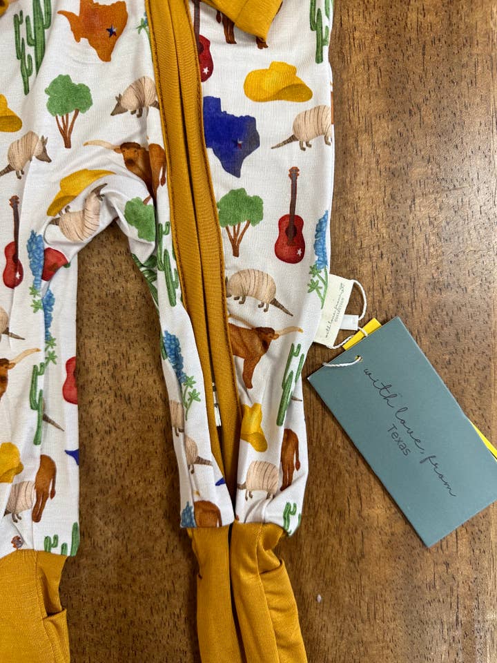 With Love, From Collection – wholesale Sleepsuit – Baby – TEXAS State Bamboo Pajamas4