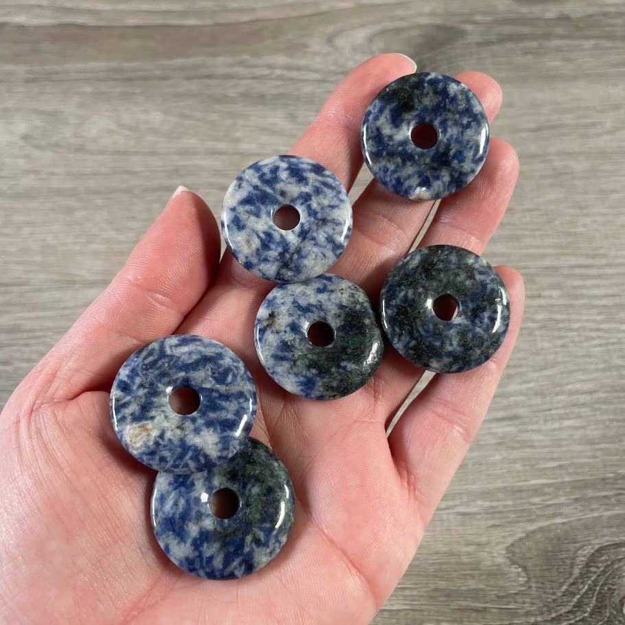 Keystone Crystals - Wholesale Spiritual Stone/Crystal - Donut Pi Stone 30mm Gemstone Pendant –  Strung or Plain12