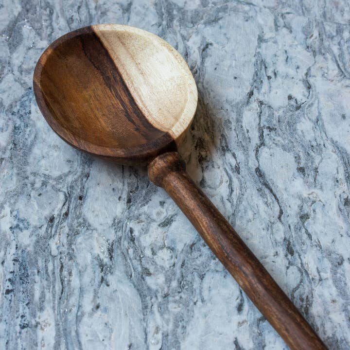 Azizi Life - Wholesale Kitchen Spoon - Hand Carved Wooden Spoon – Kendal Large Scoop