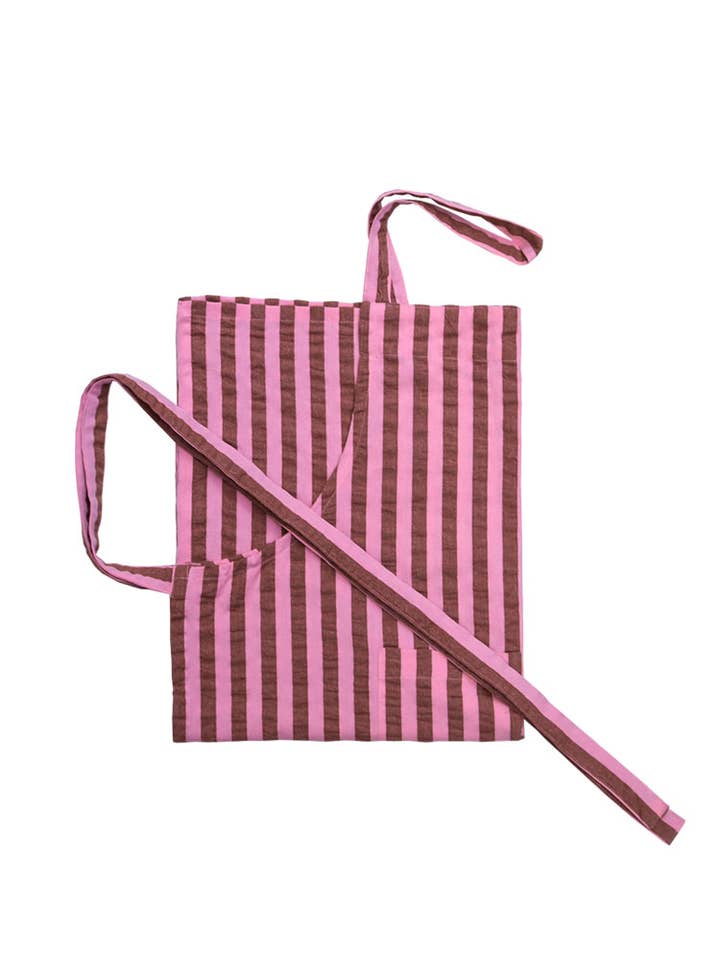 Sundae Seersucker Apron for wholesale by Mosey Me