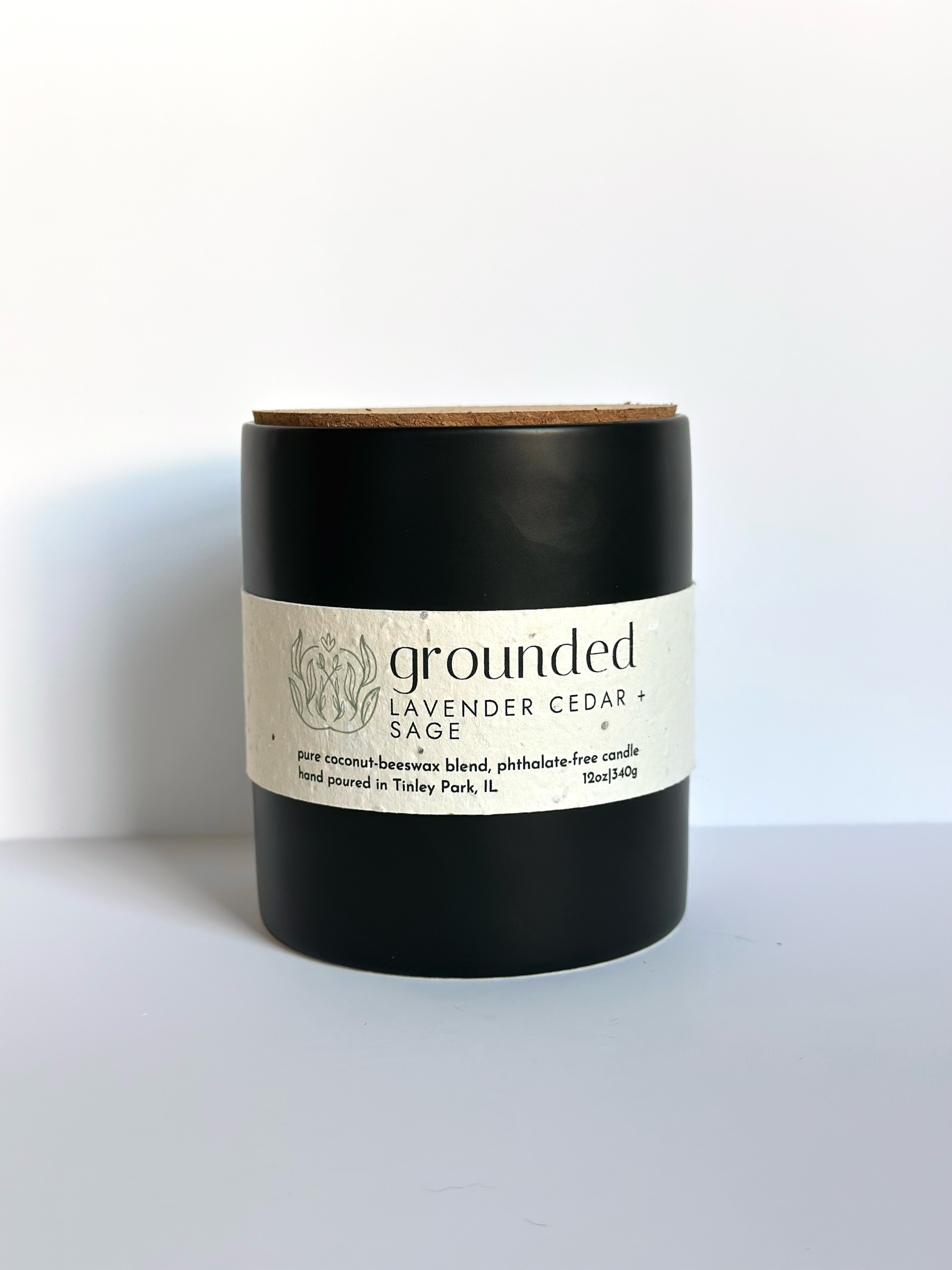 Sprig & Flame - Wholesale Jar/Filled Candle - GROUNDED | Pure Coconut Beeswax Hand-Poured Wood Wick Candle1