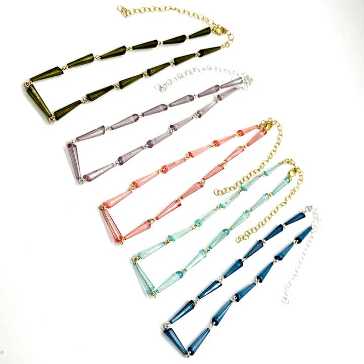 Leetie Lovendale - Wholesale Beaded/Pearl Necklace - Tapered Prism Amelia Necklace7