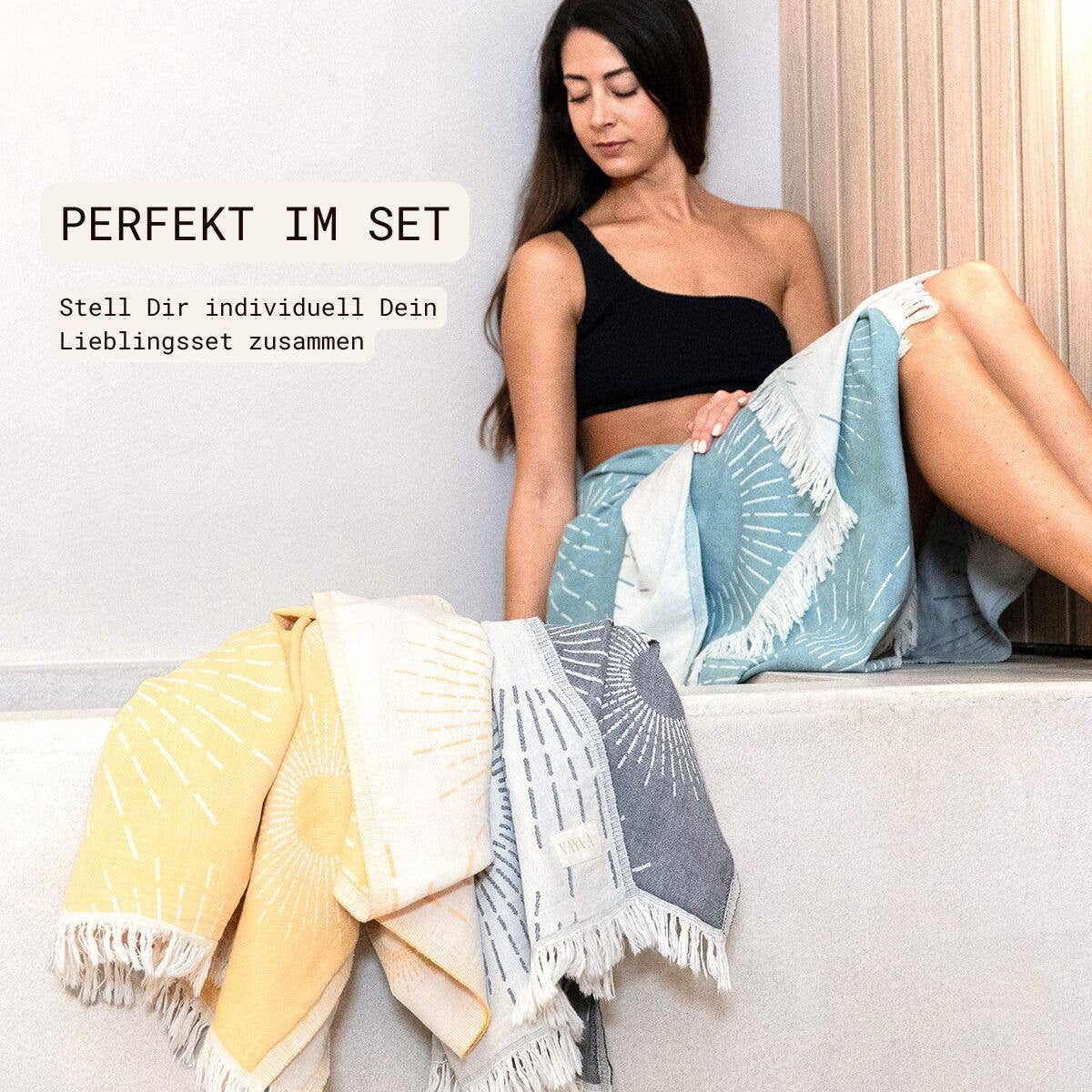 VAYVA – Großhandel Badetuch – Bestseller-Set | Baumwoll-Handtuch Sunshine8