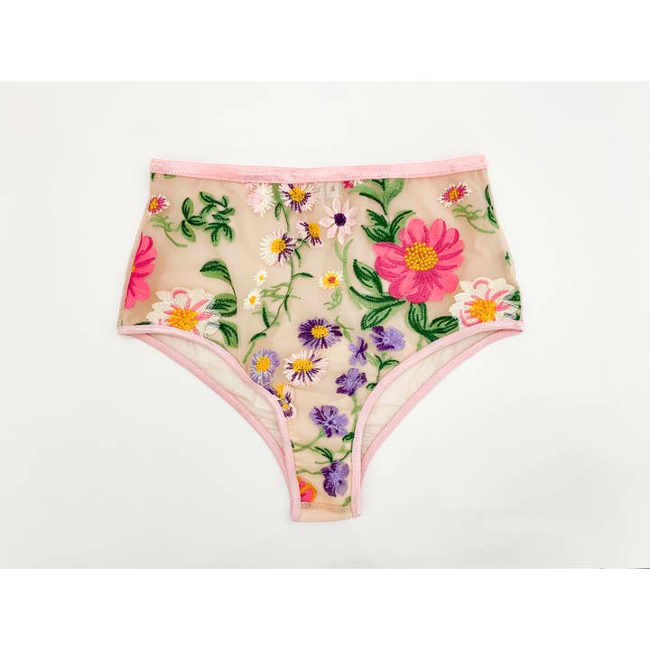 Jordan de Ruiter - Wholesale Underwear – Women's - High Rise Brazilian Panty: Wildflowers