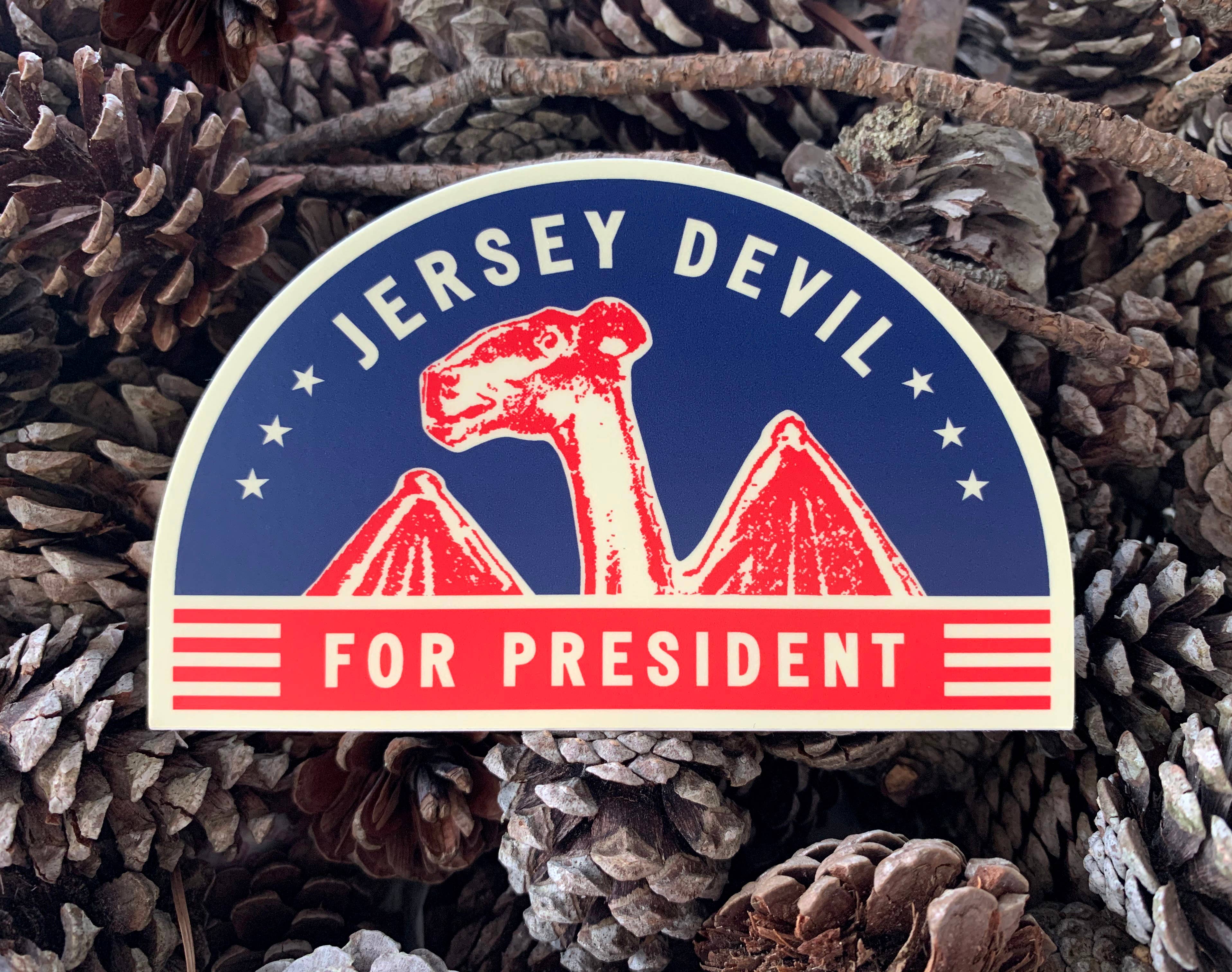 Fresh Fish - Wholesale Sticker - Jersey Devil for President Bumper Sticker / Waterproof Vinyl1