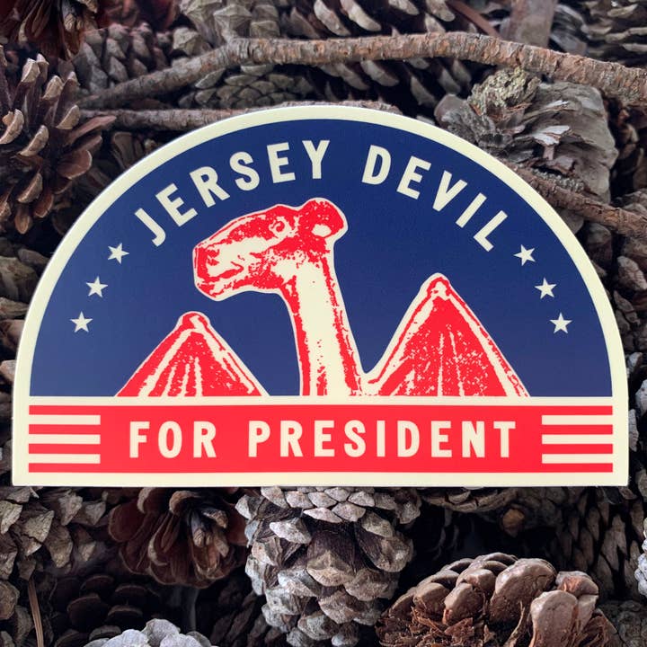 Fresh Fish - Wholesale Sticker - Jersey Devil for President Bumper Sticker / Waterproof Vinyl1