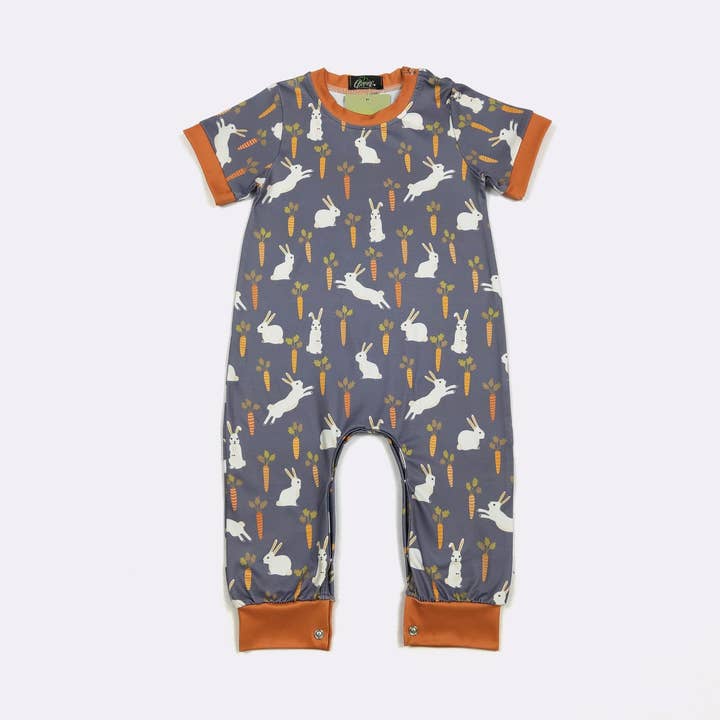 Bunnyhop Boy Romper for wholesale by Clover Cottage