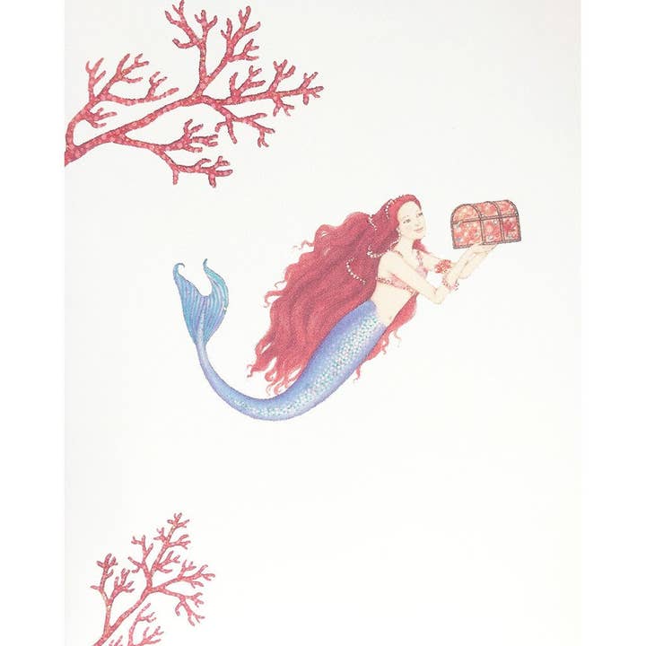 Treasure Mermaid Blank Card for wholesale by lumia designs