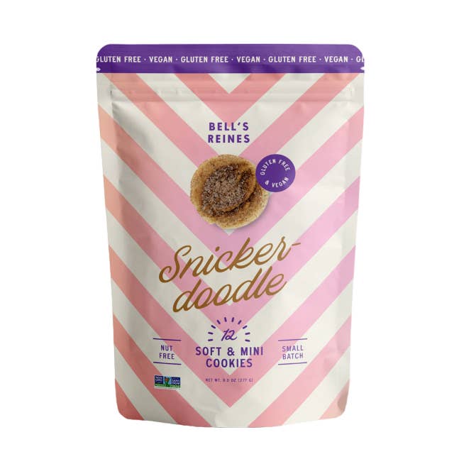 Gluten Free/Vegan Snickerdoodle Soft Gourmet Cookies for wholesale by Bell’s Reines Gourmet Miniature Cookies