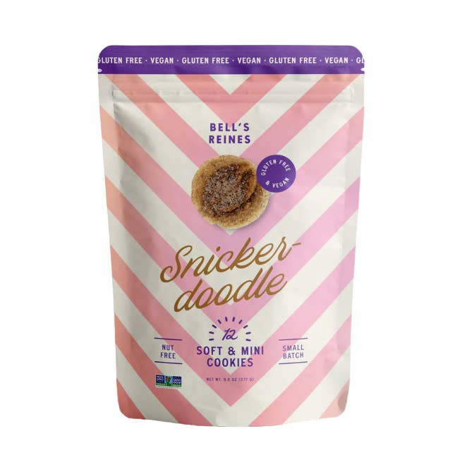 Gluten Free/Vegan Snickerdoodle Soft Gourmet Cookies for wholesale by Bell’s Reines Gourmet Miniature Cookies