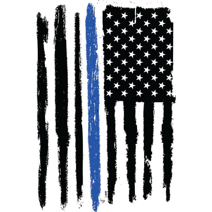 Police Flag Sticker - Decal for wholesale by Above & Beyond ScreenPrinting @ More
