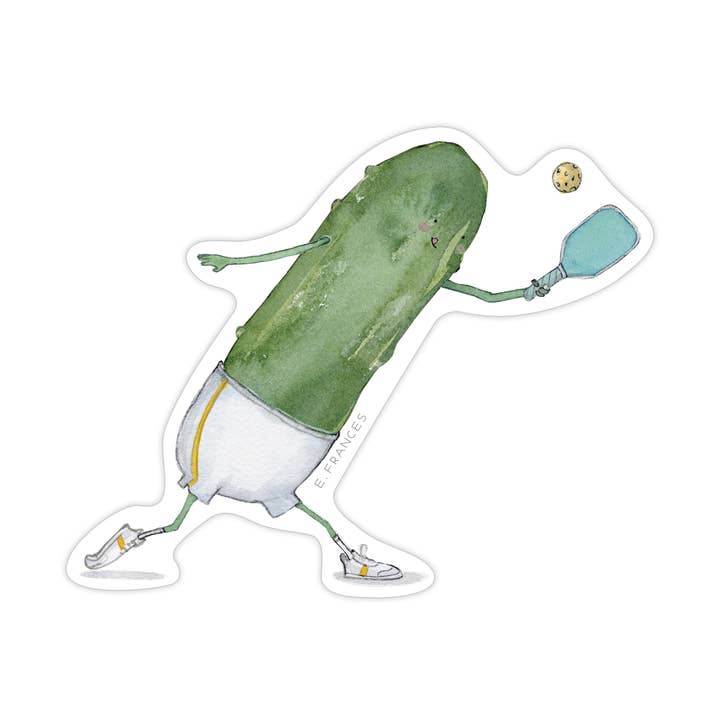 Pickleball Sticker for wholesale by E. Frances Paper