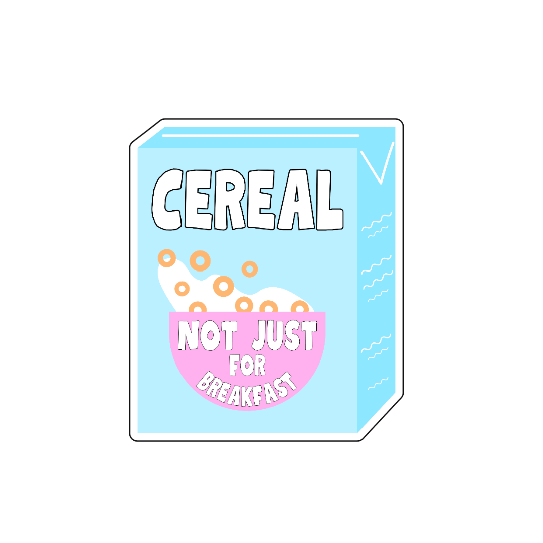 Girl Haus – wholesale Sticker – Cereal Not Just For Breakfast Sticker0