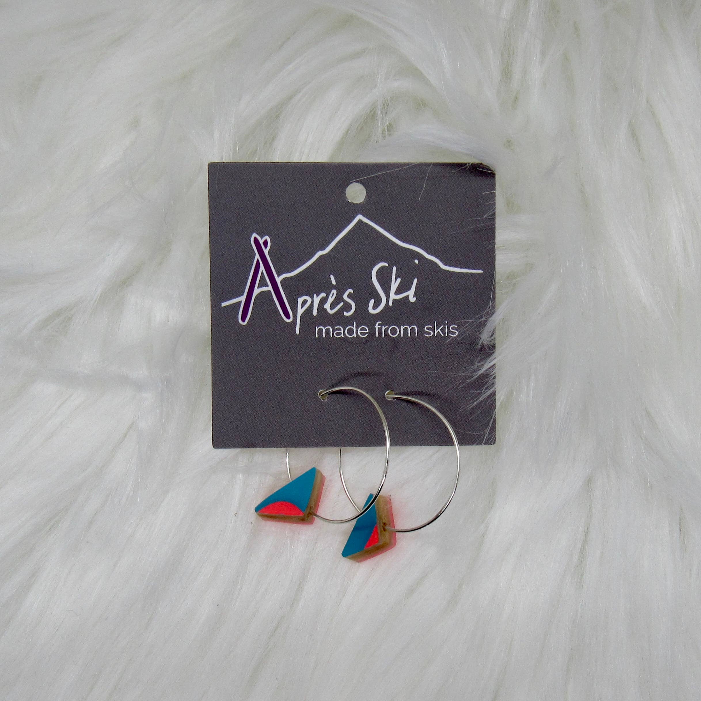 Après Ski Jewelry - Venta al por mayor Pendientes colgantes - Pendientes Cirque Ski, plateados1