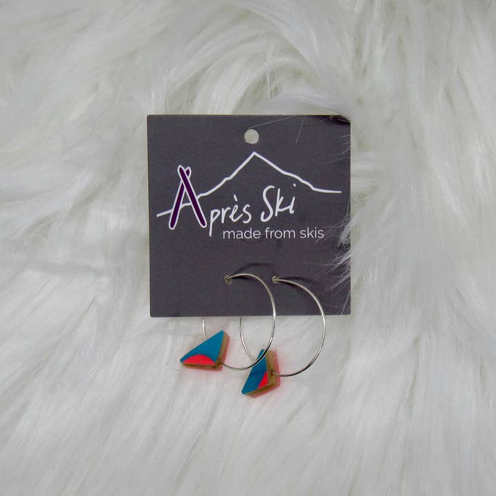 Après Ski Jewelry - Venta al por mayor Pendientes colgantes - Pendientes Cirque Ski, plateados1