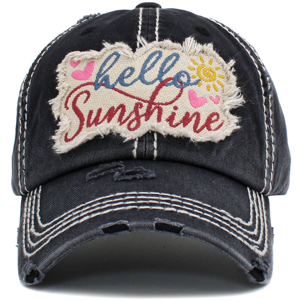 KBETHOS - Vendita all'ingrosso Accessori per cappelli - Donna - Berretto vintage lavato Hello Sunshine2