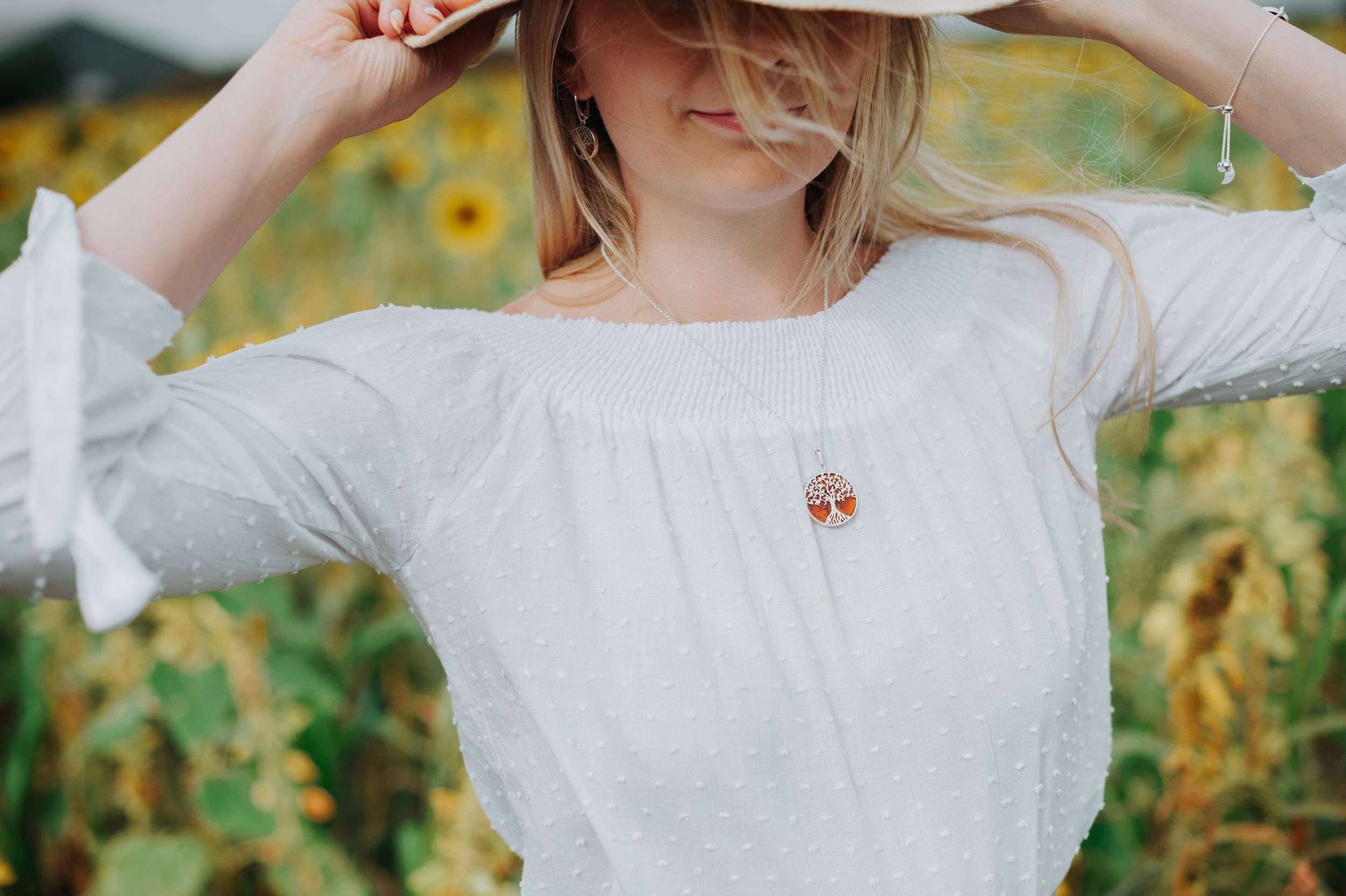 Marcin Waryszak – Colar pingente/pendente por atacado – Pendente Árvore da Vida Prateado Báltico Árvore De16