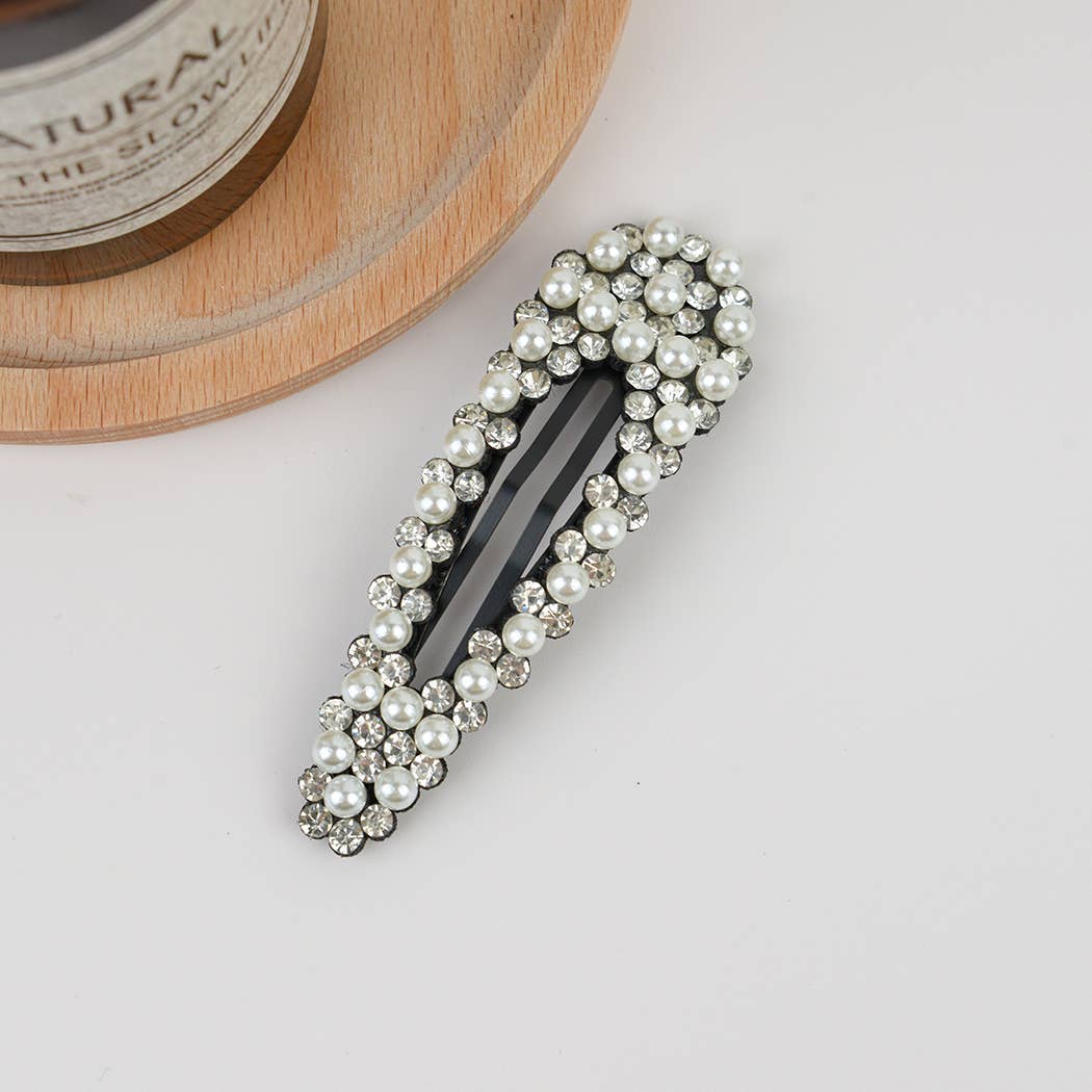 TheDivaSoap - Wholesale Haarclip - Dames - Vintage haarclip met parels en strass-steentjes3