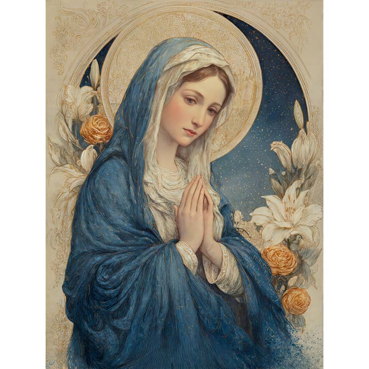 Heilige Maria - Onze Lieve Vrouw - Katholieke Heilige - Aquarellen voor wholesale door Chesapeake Farms LLC