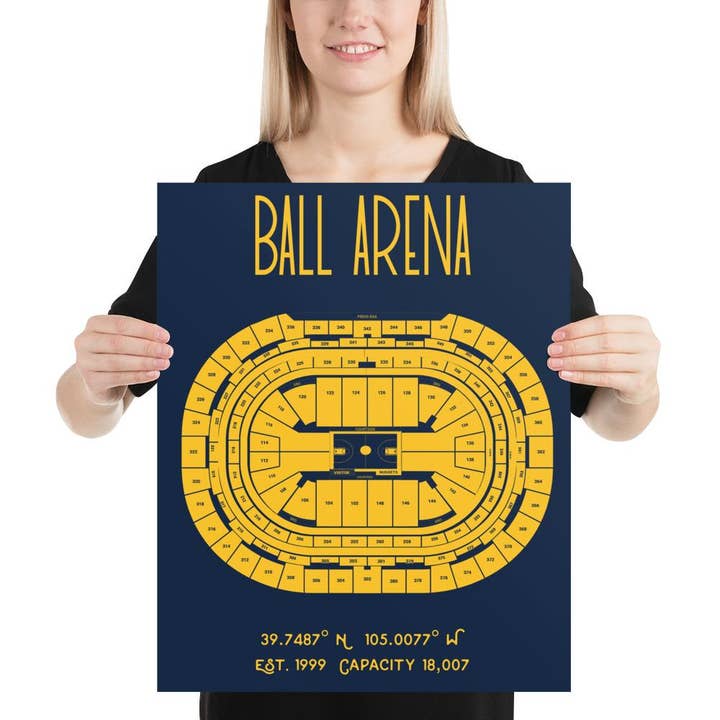 Denver Nuggets Ball Arena Stadium Poster Print for wholesale by Stadium Prints by BTB