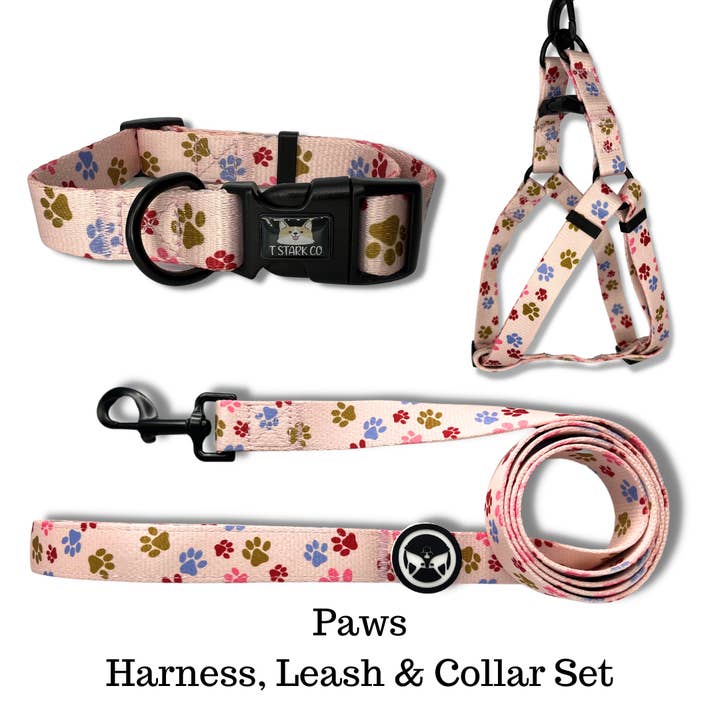 Pretty in Pink Puppy Essentials: Harness, Leash, Collar Set for wholesale by T Stark Co