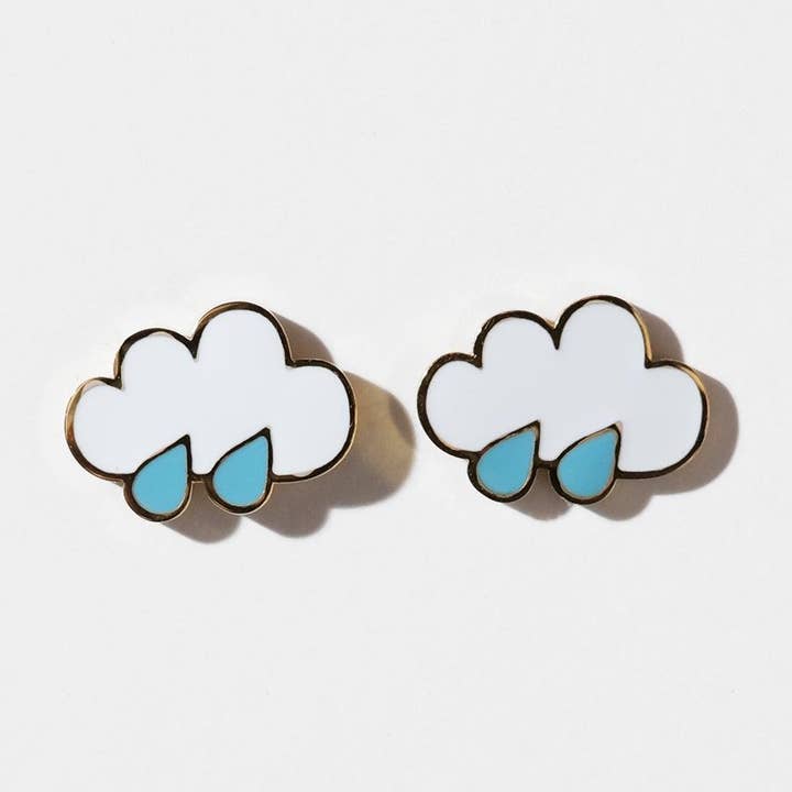 Sleepy Mountain - Wholesale Stud/Post Earrings - Rain Cloud Earrings0