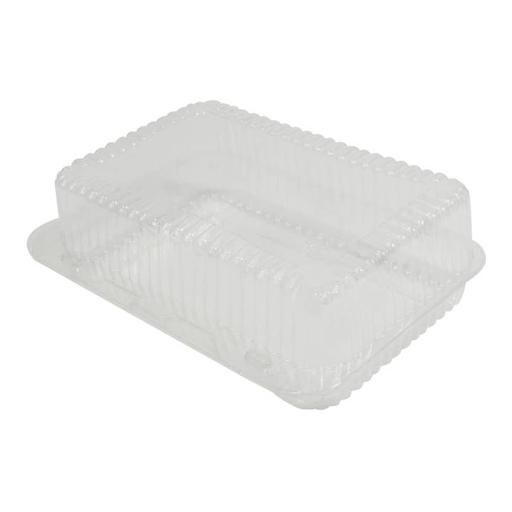 Plastic Hinged Oblong Container 60pc/bag - Clear for wholesale by Portofino International Trading, USA