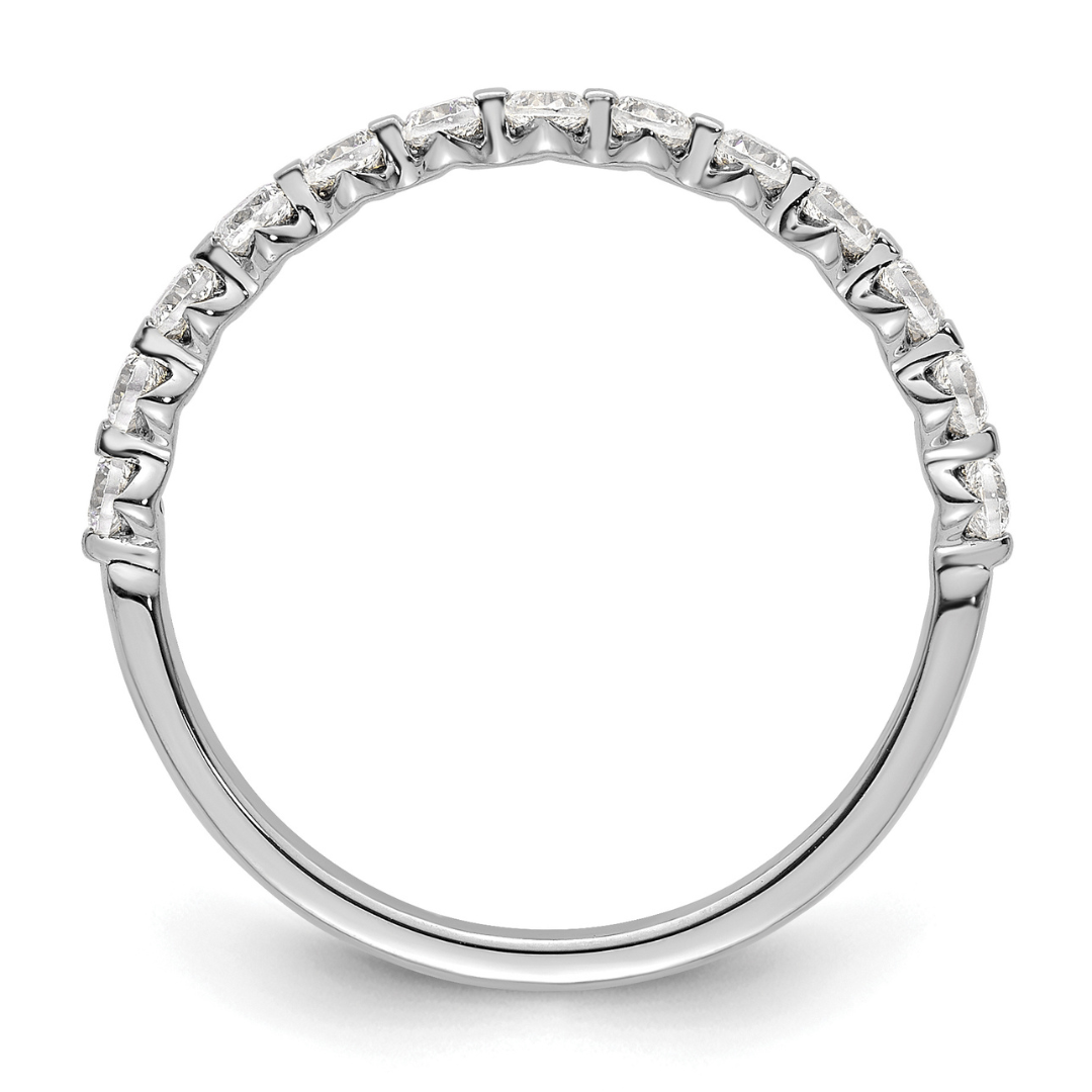 Fine Diamond – Großhandel Mehrsteinige Ringe – Halber Eternity-Ring mit im Labor gezüchteten Diamanten aus 14 Karat Weißgold3