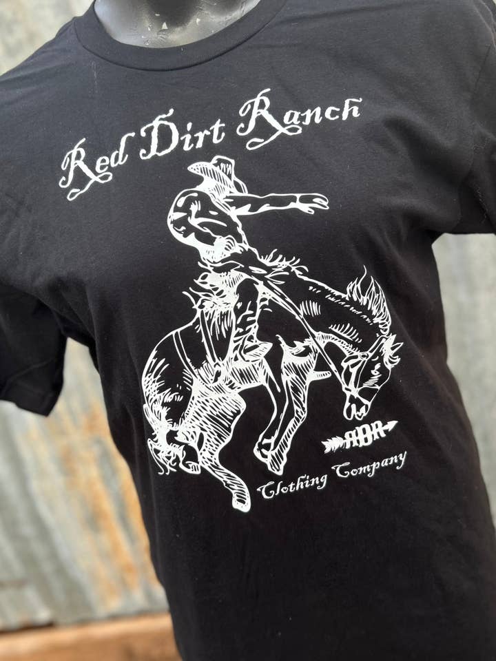 Red Dirt Ranch Clothing Company - Wholesale Screen Printed T-Shirt - Women's - RDR Black Bronc Tee