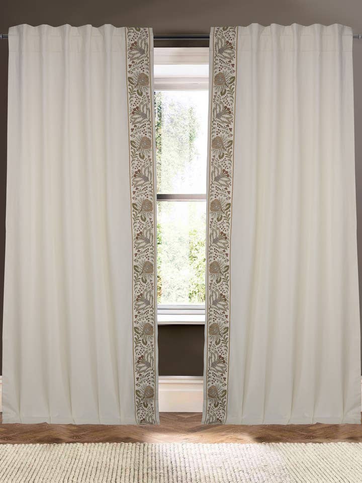 Marvel Elfenbein 96" Leinen-Baumwoll-Mischung Vorhang für den Großhandel von Creative Threads, Inc.