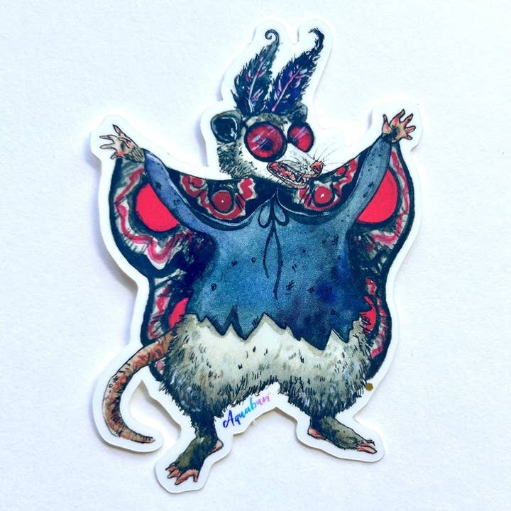 Possum Mothman Costume Sticker for wholesale by Aquabun