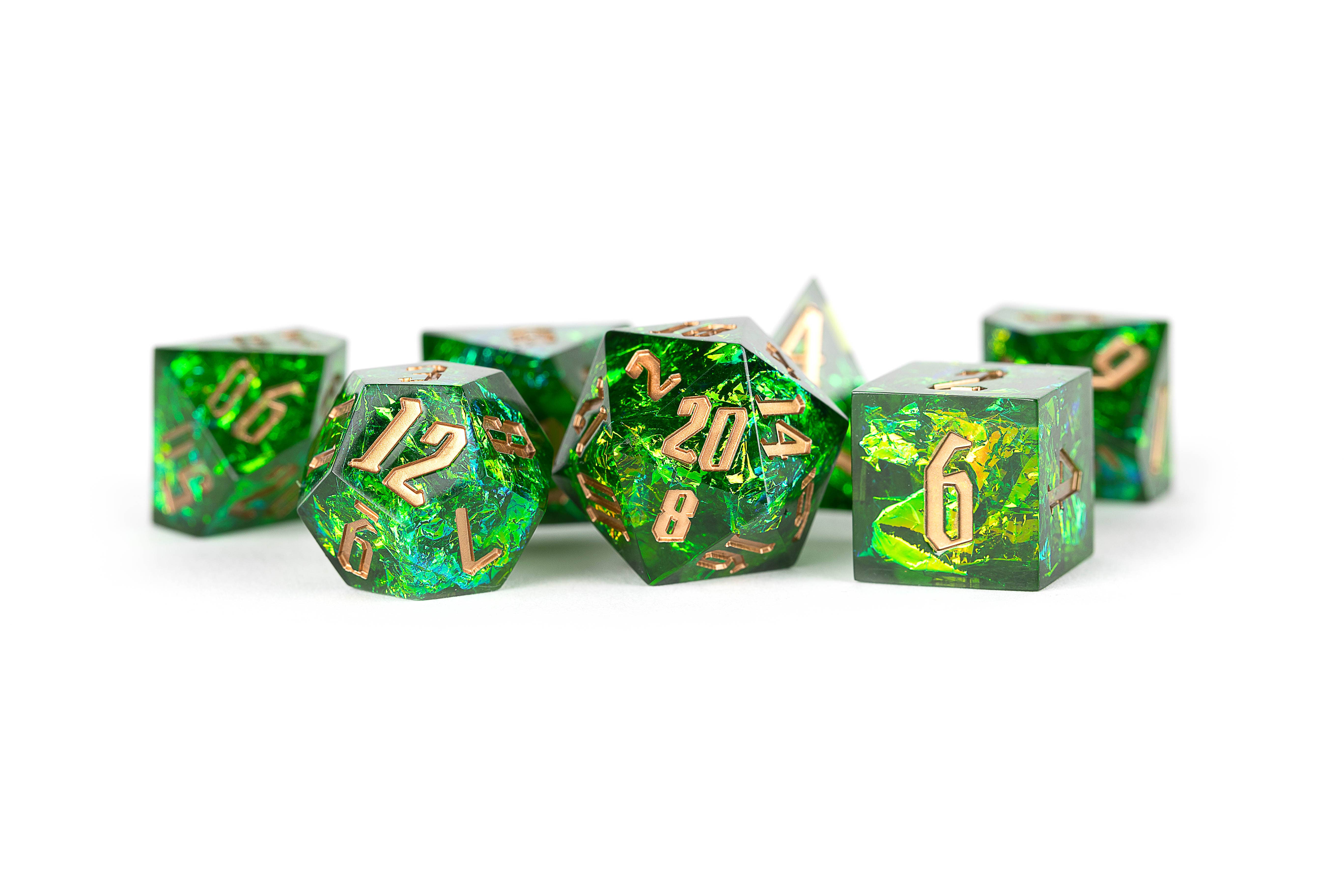 FanRoll by Metallic Dice Games - Wholesale Dobbelstenen - PREMIUM handgemaakte Sharp Edge-dobbelstenen (18 opties)2