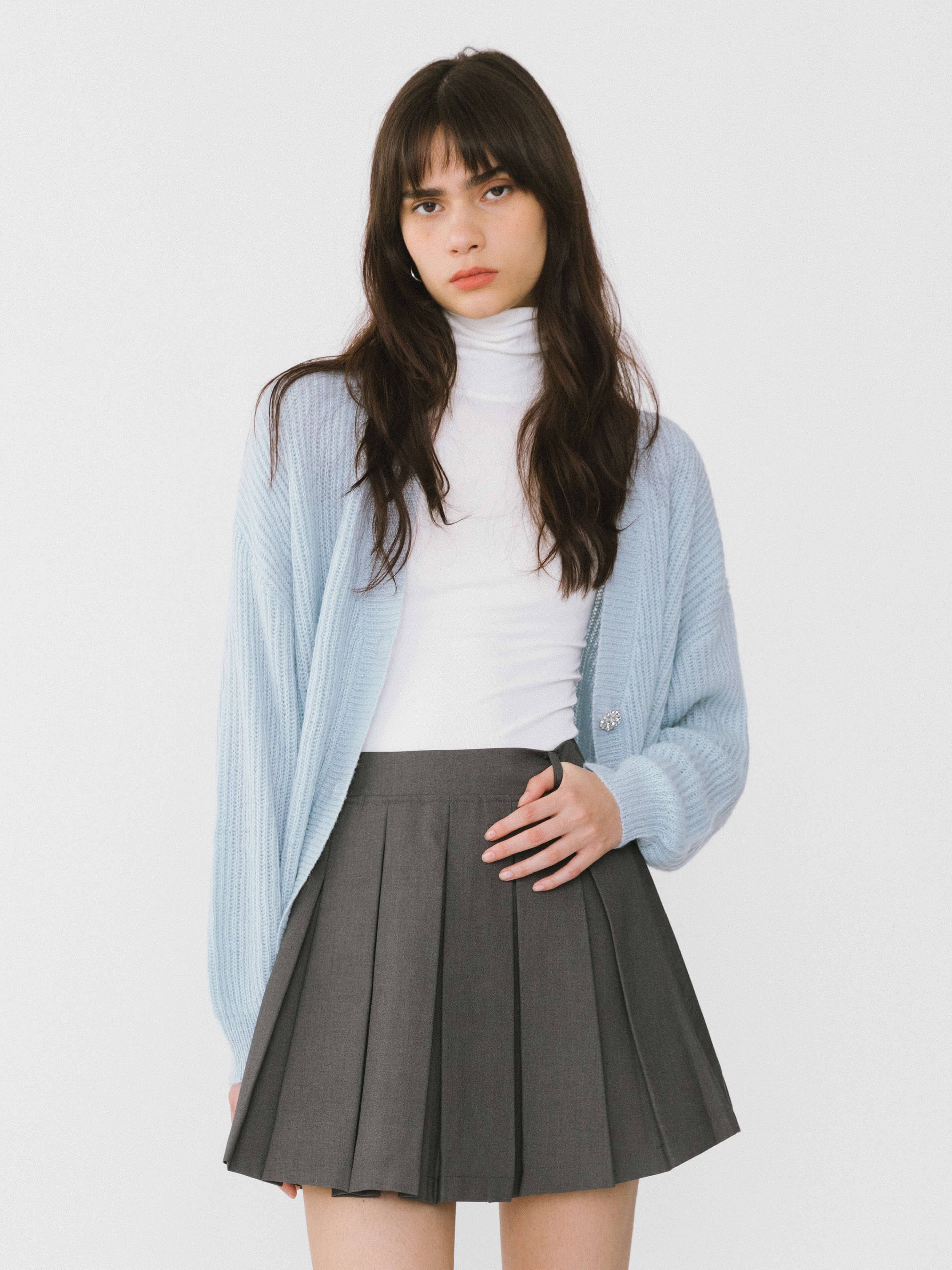 CUBIC – Engroshandel Cardigan - Dame – Casual ribstrikket cardigan med V-hals24