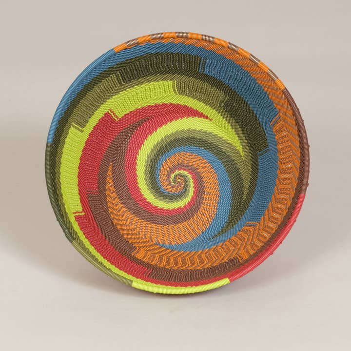 AS'ART a sense of crafts - Wholesale Decorative Plate/Dish/Bowl - Braided telephone wire bowl, Mix&Glow colors21