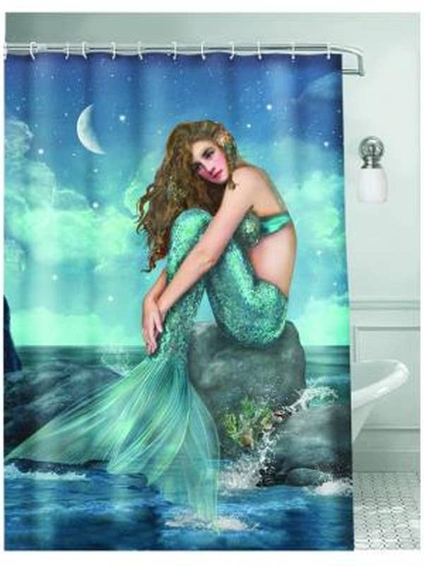 Moon and Stars sjöjungfru duschdraperi för wholesale av DNS Designs