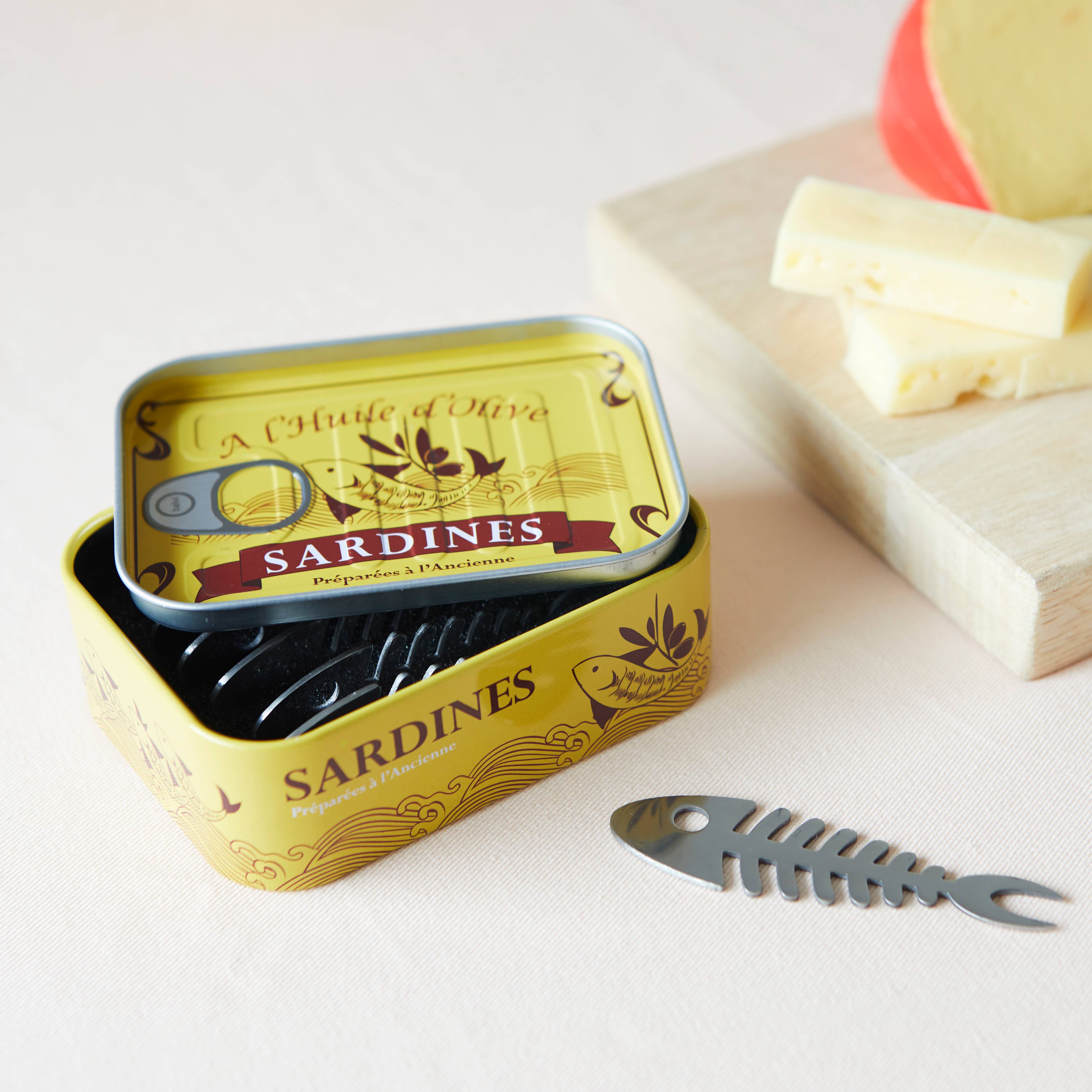 Balvi - Wholesale Flatware Set - Snack fork, Sardines, x6, can5