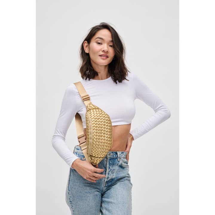 Sol and Selene - Vente Sac ceinture – femme - Sac banane tissé en néoprène Aim High113